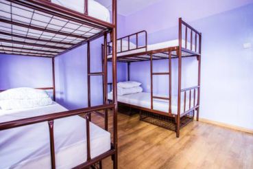 Bed in 12-Bed Dormitory Room with Shared Bathroom